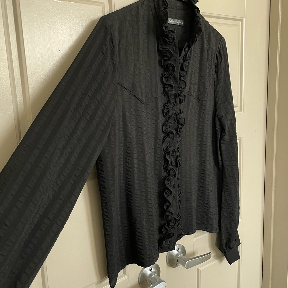 Balenciaga Ruffled Button-Up Top - Picture 4 of 6